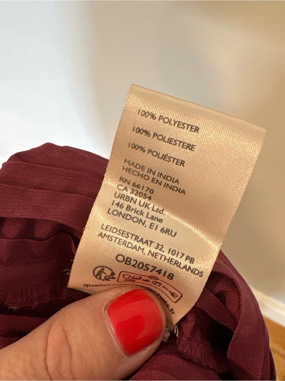 ANTHRPOLOGIE burgundy satin pleated jumpsuit - Picture 11 of 11